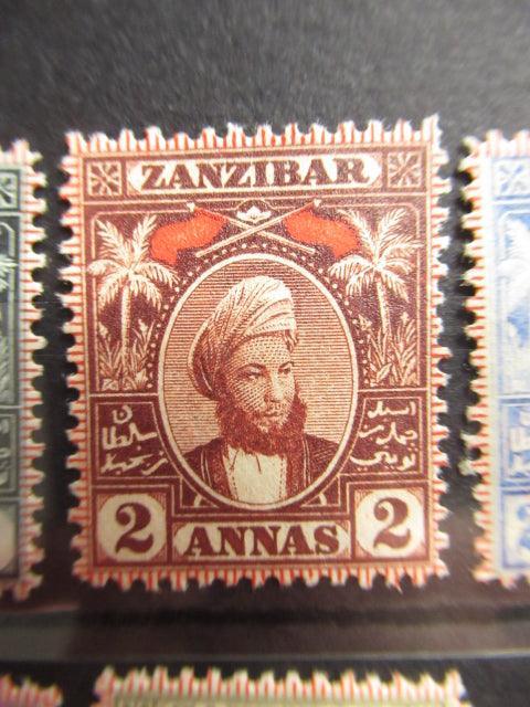 Zanzibar 1897 - Sultan Seyyid Hamed Bin Thweimi, série complète - Yvert n°27/41 - Timbres-Et-Passion